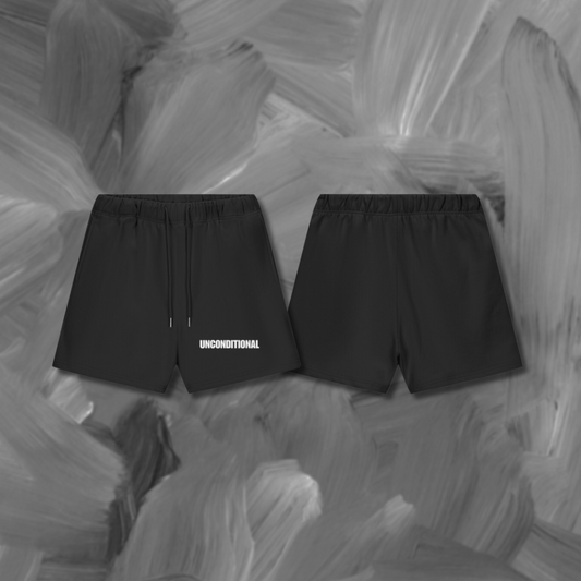 UNCONDITIONAL 001 Fleece Shorts (White Letter)