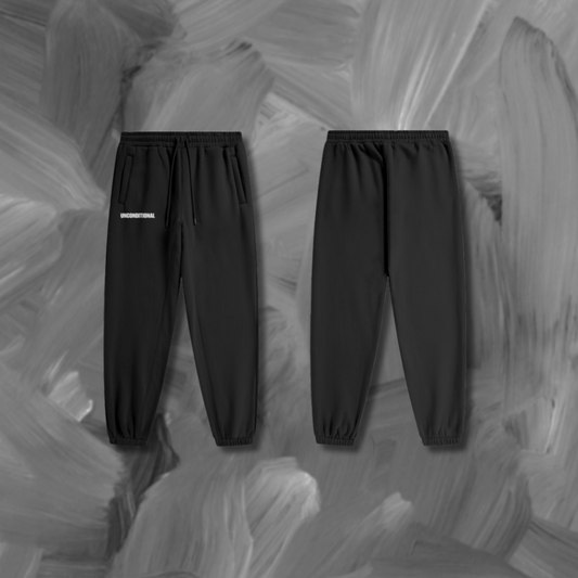 UNCONDITIONAL 001 Fleece Joggers (White Letter)