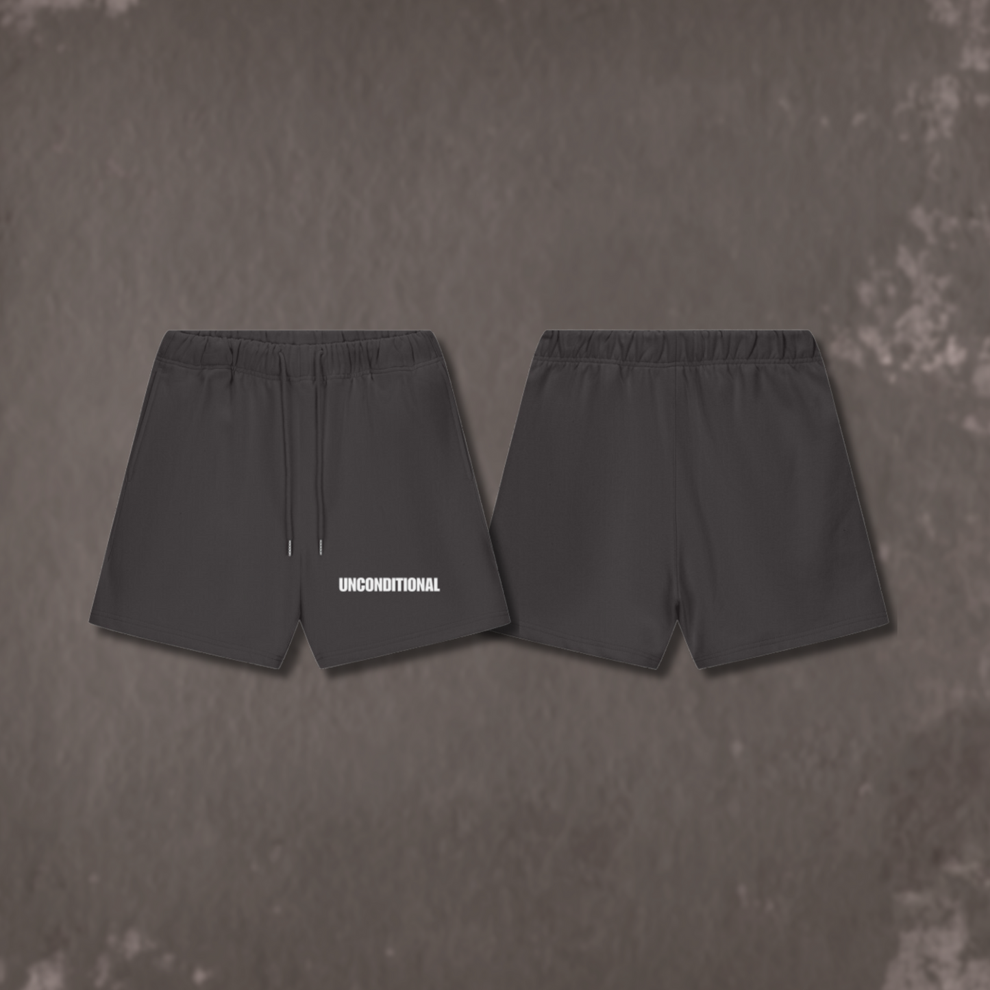 UNCONDITIONAL 001 Fleece Shorts (White Letter)