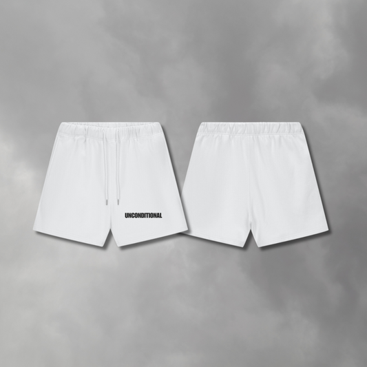 UNCONDITIONAL 001 Fleece Shorts (Black Letter)