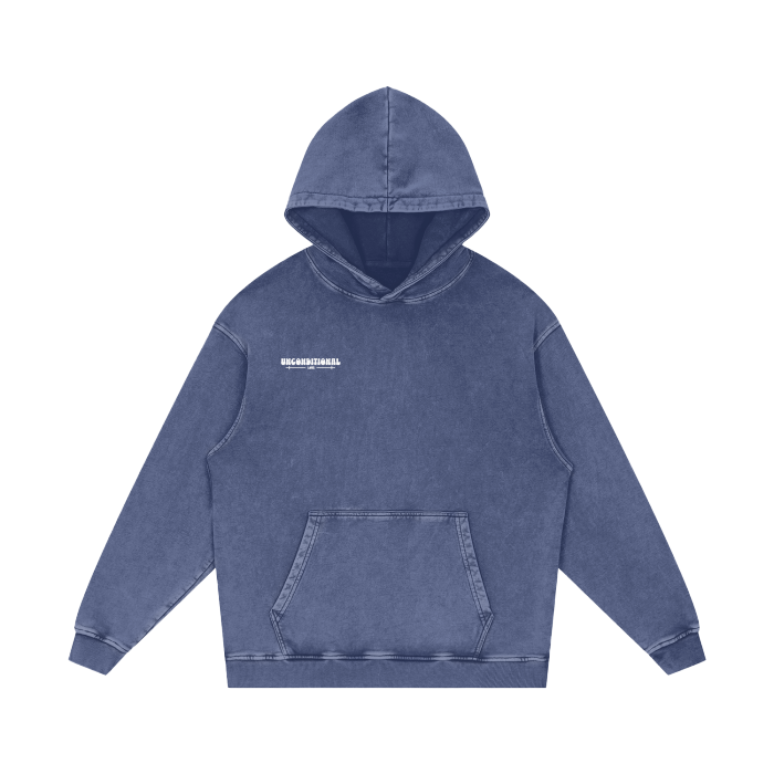 UNCONDITIONAL 003 "LOVE" Acid Wash Hoodie