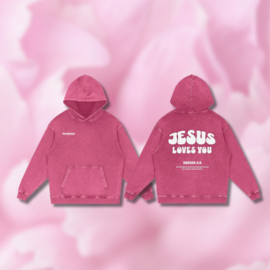 UNCONDITIONAL 003 "LOVE" Acid Wash Hoodie