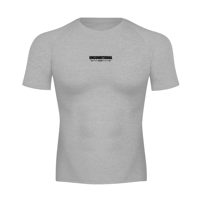 UNCONDITIONAL 002 "DIVINITY" Short Sleeve Compression Tee (Gray)